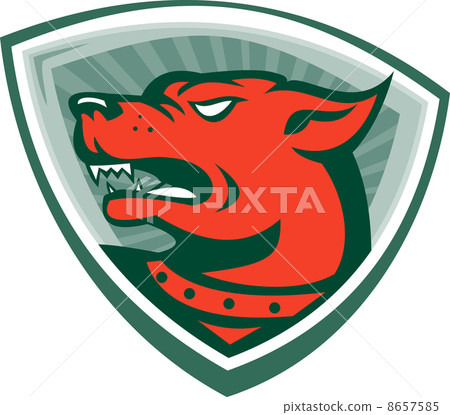 Mastiff Dog Mongrel Head Crest 8657585