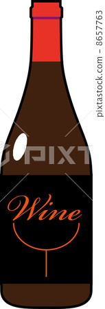 Burgundy type bottle of red wine 8657763