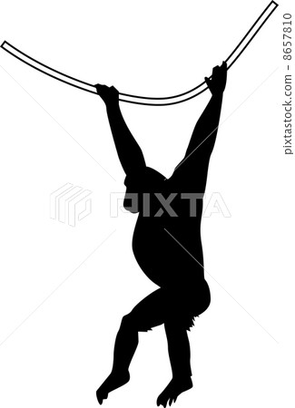 Chimpanzee silhouette 8657810