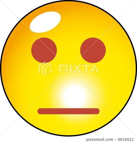 一張無表情的臉部標記 8658022