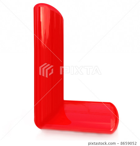 Alphabet on white background. Letter "L" 8659052