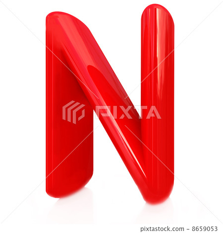 Alphabet on white background. Letter "N" Alphabet on white background. Letter "N" 8659053