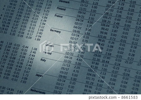 Article in the financial newspaper. Article in the financial newspaper. 8661583