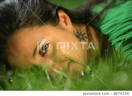 Girl in a grass Girl in a grass 8674238