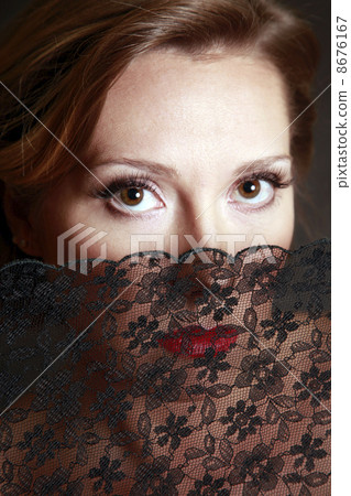 The woman closed by a lace 8676167