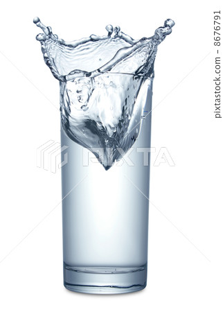 Water splashing in glass Water splashing in glass 8676791