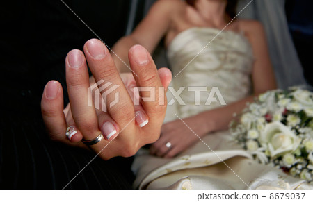 Hand of the groom and the bride Hand of the groom and the bride 8679037