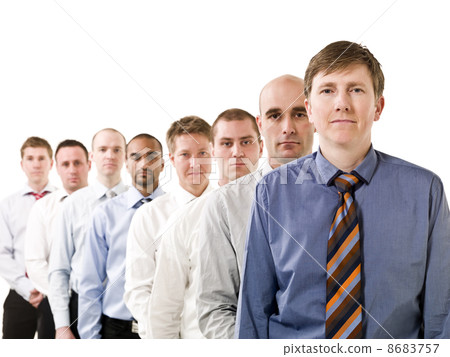 Businessmen on a line Businessmen on a line 8683757