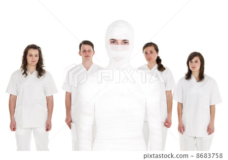 Patient in front of Healtcare Staff Patient in front of Healtcare Staff 8683758