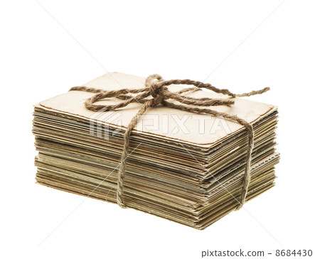 old letters and postcards isolated on white 8684430