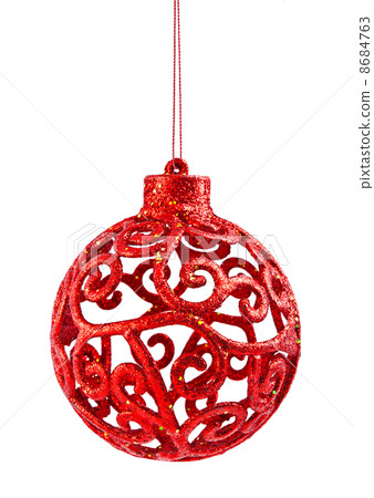 Red christmas ball 8684763