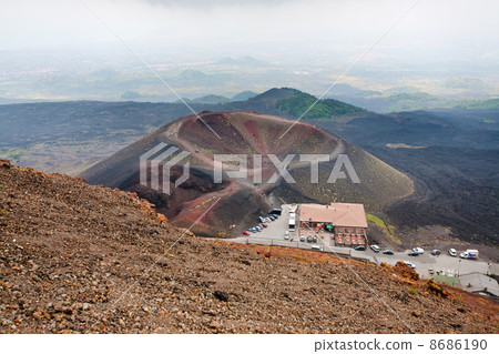 tourist station Rifugio Sapienza on Etna tourist station Rifugio Sapienza on Etna 8686190