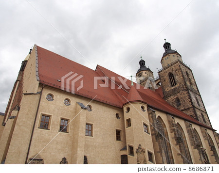 世界遺產德國Wittenberklutter紀念建築鎮的教堂 世界遺產德國Wittenberklutter紀念建築鎮的教堂 8686871