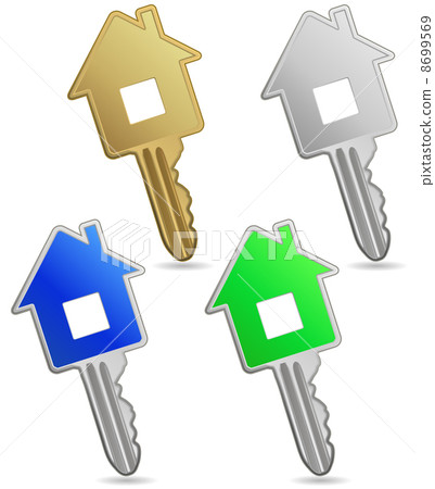 key-home-shape-color-set-插圖素材 [8699569] - PIXTA圖庫