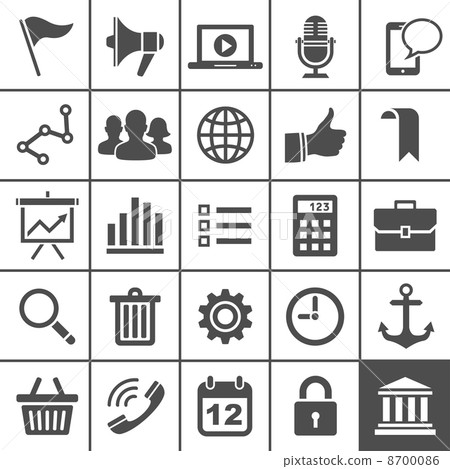 Universal Icon Set. 25 icons for website and app 8700086