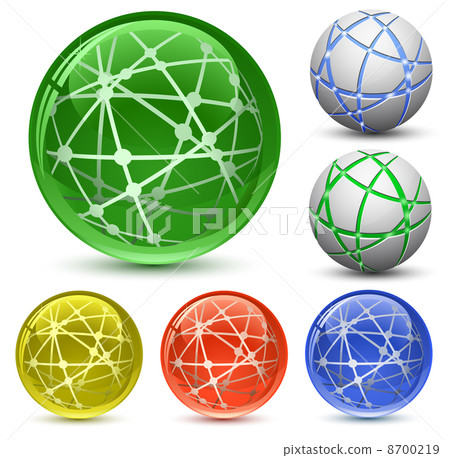 Abstract Globe Icon Set 8700219