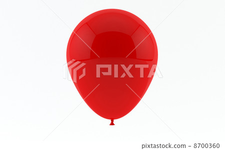 Red balloon isolated on white - Stock Illustration [8700360] - PIXTA