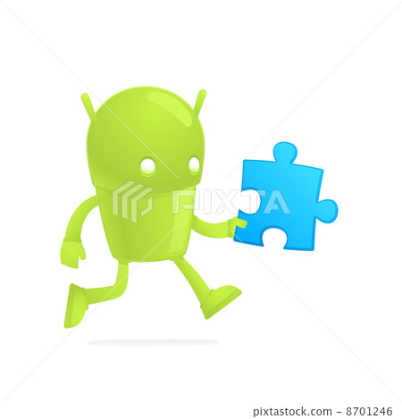 funny cartoon android - Stock Illustration [8701246] - PIXTA