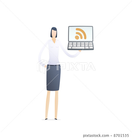 young business woman using rss 8701535