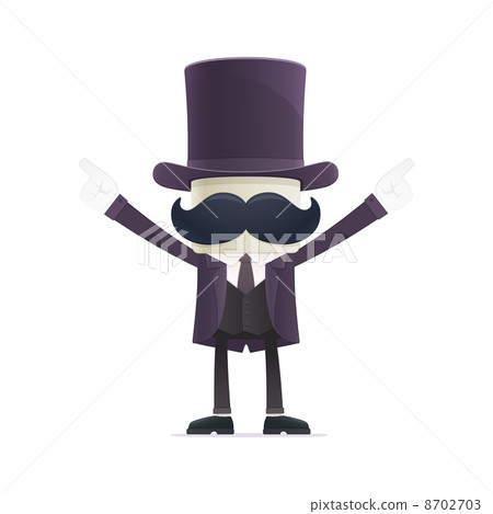 funny cartoon illusionist 8702703