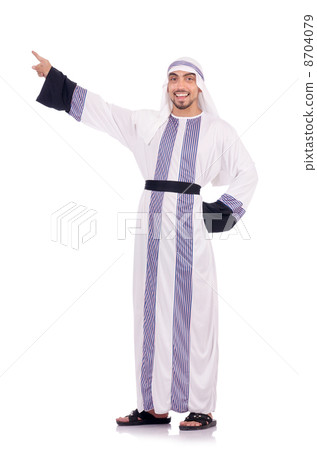 Arab man isolated on the white Arab man isolated on the white 8704079