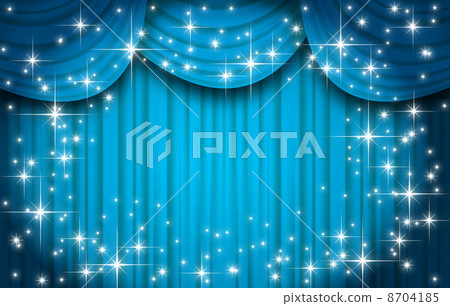 Blue stage act curtain 8704185