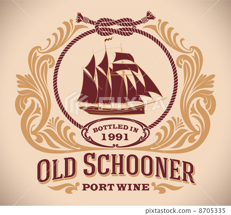 Old Schooner - port wine label 8705335