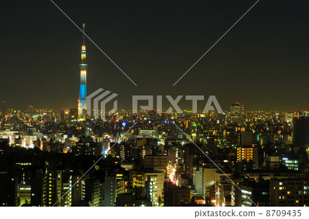 東京天空樹和夜景 東京天空樹和夜景 8709435