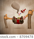Santa claus with elastic catapult 8709478