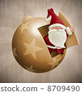 Santa Clause inside the decorative ball 8709490