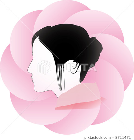 Illustration of Japanese female face Illustration of Japanese female face 8711471