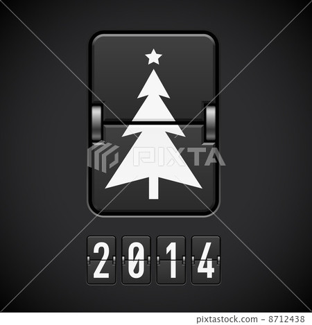 New Year symbols on scoreboard. 8712438