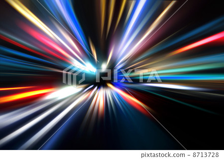speed motion on night road speed motion on night road 8713728