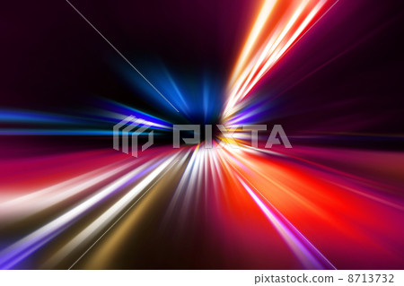 speed motion on night road speed motion on night road 8713732
