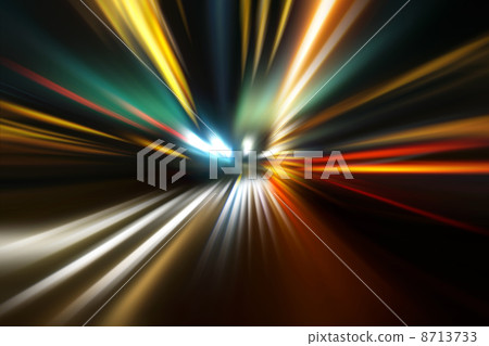 speed motion on night road 8713733