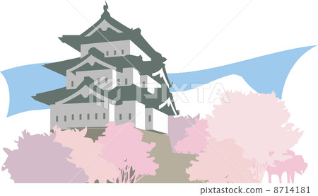 弘前城堡在弘前 8714181