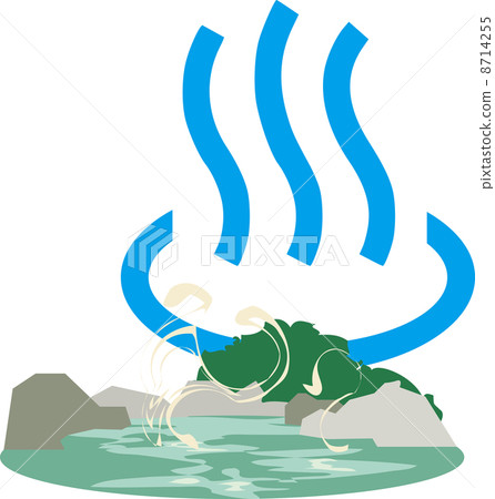 映射溫泉和室外浴的象徵 8714255