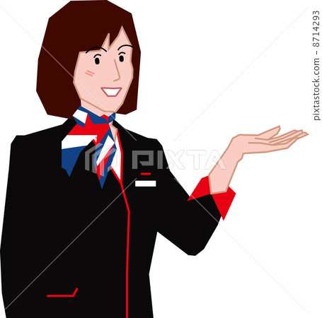 Pachinko clerk guiding with a smile Pachinko clerk guiding with a smile 8714293