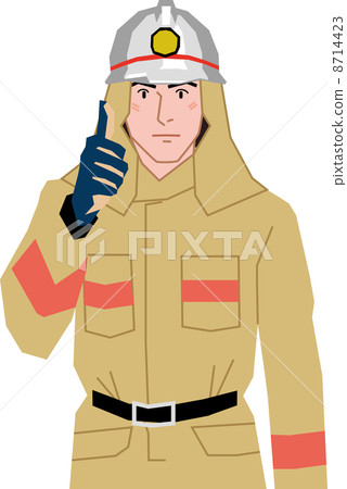 消防隊員用防火服裝發出信號 8714423