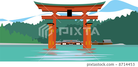 在Hi的嚴島神社 8714453