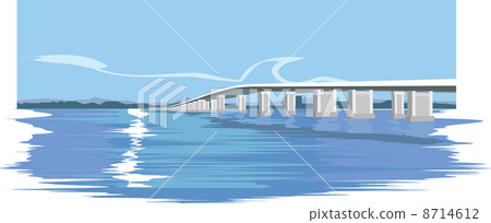 滋賀縣的琵琶湖大橋 滋賀縣的琵琶湖大橋 8714612