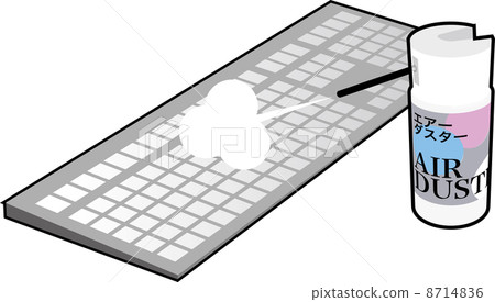 Clean the keyboard with an air duster 8714836