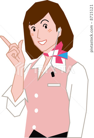 Pachinko clerk guiding with a smile Pachinko clerk guiding with a smile 8715121