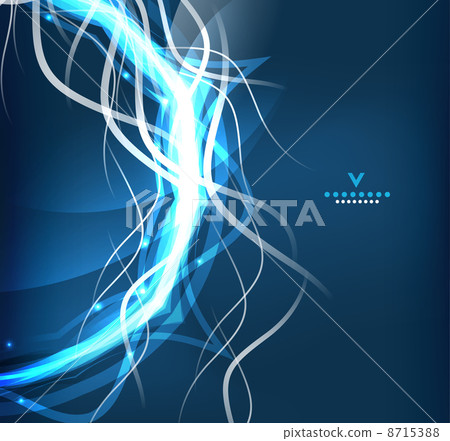 Vector blue lightning energy abstract background - Stock Illustration ...