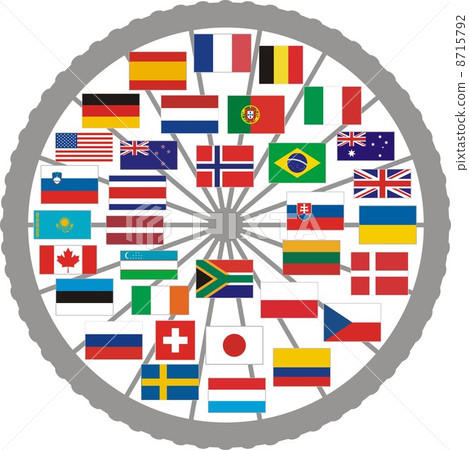 Flags of countries of the Tour de France 2013 8715792