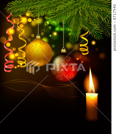 Background with presents and a ribbon. Vector illustration. Background with presents and a ribbon. Vector illustration. 8717540