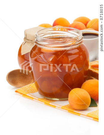 apricot on white background 8718035