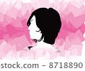 Illustration of a woman's profile 8718890