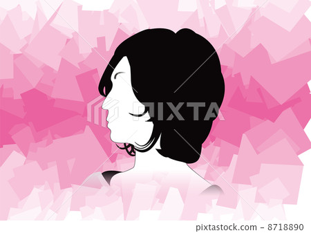 Illustration of a woman's profile 8718890