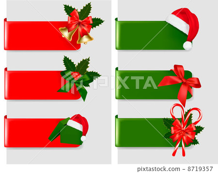 Set of winter christmas banners. Vector illustration 8719357